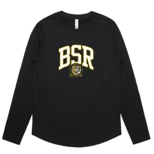 BSR Tigers Netball Club Ladies L/S Tee (Black)