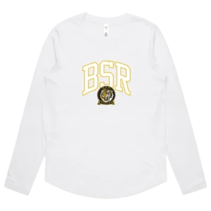 BSR Tigers Netball Club Ladies L/S Tee (White)