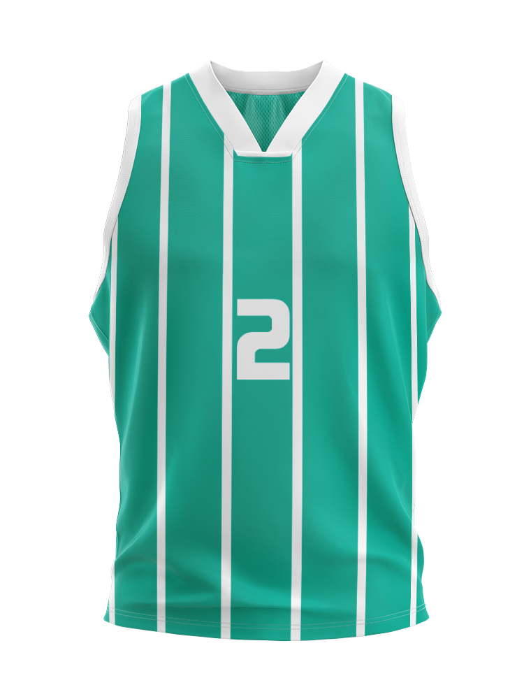 Personalised basketball singlet with custom logo and player name