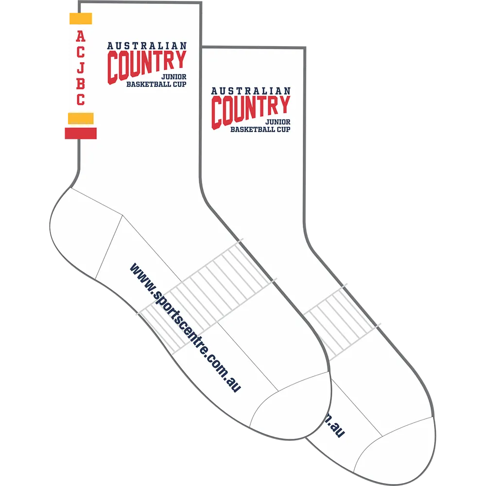 ACJBC 2026 Event Socks (White)