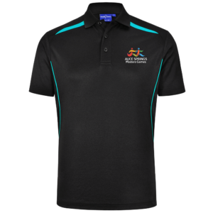 Alice Springs Masters Games Generic Polo (Black/Aqua)