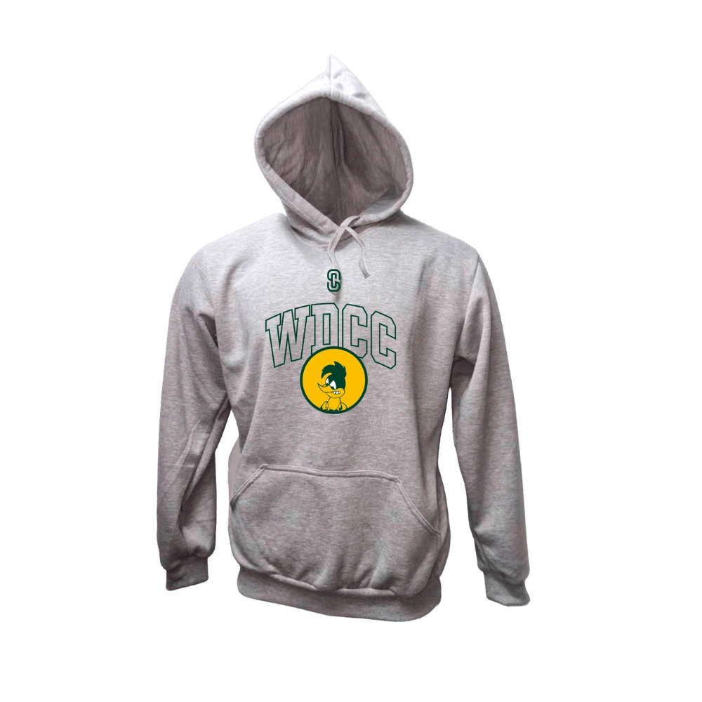 WDCC Retro Peckers Hoody in Grey Marle, fleece pullover hoody