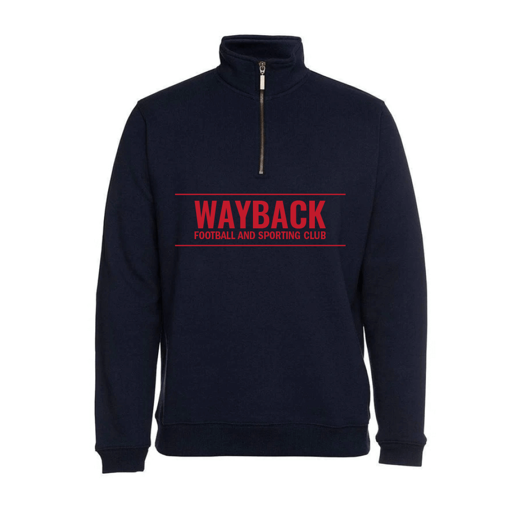 Wayback Football Club Half Zip Crew Jumper