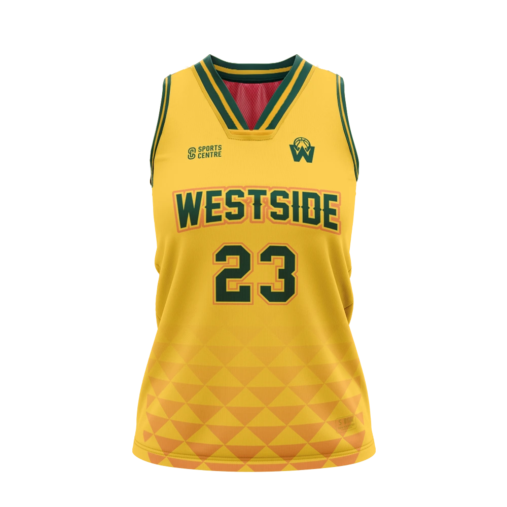 Woodville Warriors-Westside Basketball Club Womens Reversible Jersey - Image 2