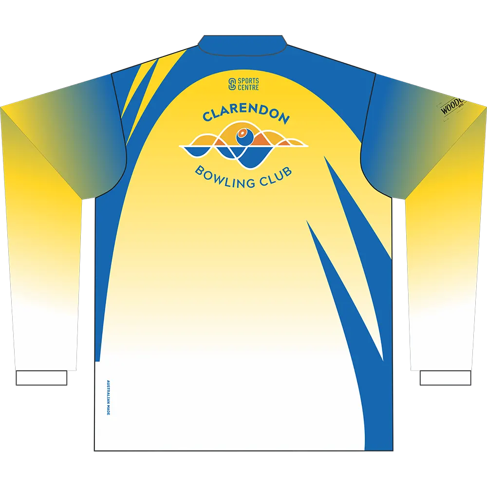 Clarendon Bowls Club Mens L/S Polo - Image 2