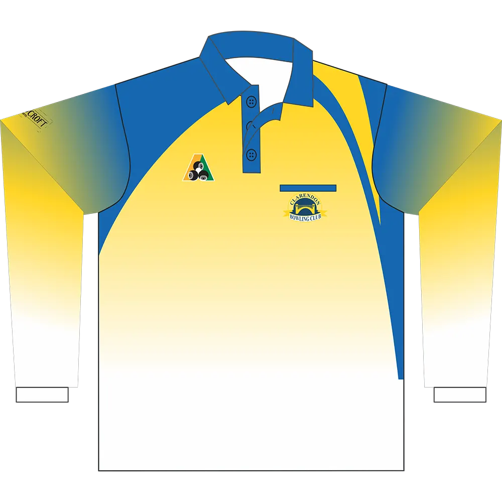 Clarendon Bowls Club Mens L/S Polo