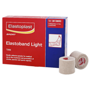 Elastoplast Sport Elastoband Light Roll (Tan) [5cm X 2.75m] 12 Rolls