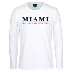 Miami Masters Swim Club Mens L/S Tee (White)