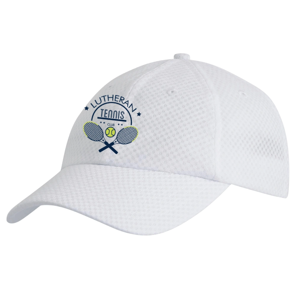 Lutheran Tennis Club Cap White