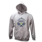 Lutheran Tennis Club Hoodie in Grey, kangaroo pocket pull over