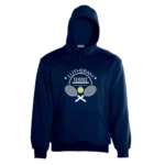 Lutheran Tennis Club Hoodie in Navy, kangaroo pocket pull over