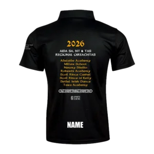 AIDA SA NT & TAS Regional Oireachtas 2026 Polo - back print detail