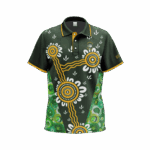 Olympic Dam Club Indigenous Polo, custom sublimated design