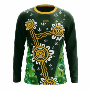 Olympic Dam SC Indigenous L/S Tee, custom sublimated design
